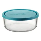 Контейнер для продуктов «Фриговерре» круглый с крышкой стекло,полиэтилен 90мл D=150,H=65мм прозр.,го