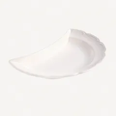 Блюдо «Амальфи» полумесяц керамика ,H=40,L=245,B=140мм белый