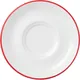 Блюдце «Ретро Роте Пункте» фарфор D=12см белый,красный