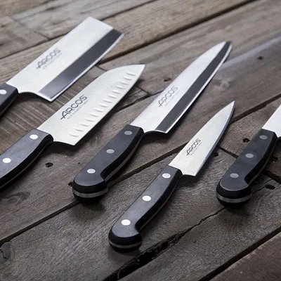 Нож поварской «Универсал» сталь нерж.,полиоксиметилен ,L=434/300,B=60мм черный,металлич., изображение 2