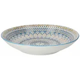 Блюдо «Касабланка» глубокое круглое фарфор D=32,H=6см голуб.,белый