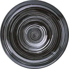 Plate “Marengo” small ceramics D=260,H=25mm black,gray