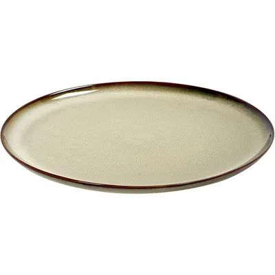 Тарелка керамика D=22см серый, изображение 7