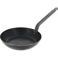 Frying pan blue steel D=360,H=60,L=665mm gray