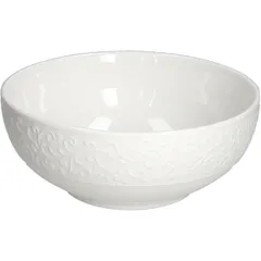 Salad bowl “Jasmine”  porcelain  0.7 l  D=160, H=65mm  white