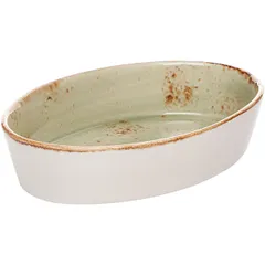 Oval baking dish “Kraft Green”  porcelain , H=45, L=215, B=140mm  green.