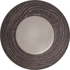 Тарелка «Арборесценс» мелкая фарфор D=310,H=35мм черный,серый