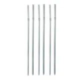 Трубочки со сгибом[250шт] полипроп. D=5,L=240мм серебрян.