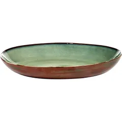 Блюдо «Террес де Ревес» глубокое керамика D=355,H=80мм болотн.,коричнев.