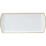Блюдо для подачи «Беништ Голд» прямоугольное кост.фарф. ,L=34,B=15см белый,золотой