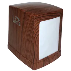 Dispenser for napkins ,H=14,L=13.5,B=10.5cm wood.