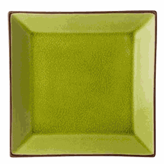 Plate “Soho” square  ceramics , L=25, B=25cm  green.