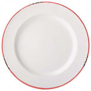 Тарелка мелкая «Эйвбери ред» керамика D=26см белый,красный
