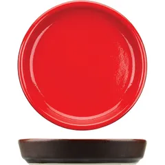 Тарелка «Кармин» с бортом Модус керамика D=11см красный,черный