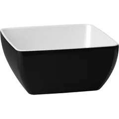 Square salad bowl plastic 140ml ,H=4,L=9,B=9cm black,white