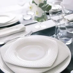 Тарелка «Жансан» квадратная фарфор ,L=21,5,B=21,5см белый, изображение 3