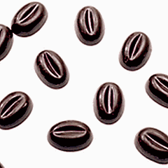 Mold for chocolate “Coffee grain”[104pcs] polycarbonate ,L=17,B=12mm