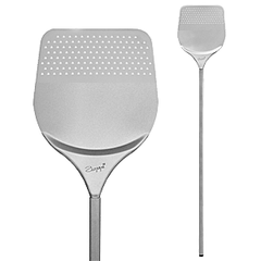 Perforated pizza shovel 40*40cm 40*40cm aluminum ,L=1.7 m metal,metal.