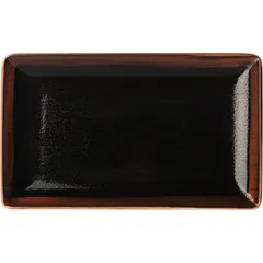 Блюдо «Кото» прямоугольное фарфор ,L=27,B=16,5см черный,коричнев.