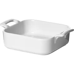 Блюдо для запекания квадратное «Бель Кузин» фарфор 350мл ,H=4,L=17,B=13см белый