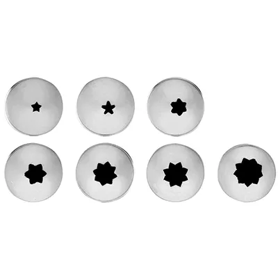 Набор кондитерских насадок[7шт] сталь нерж. D=25,H=30,L=115,B=60мм металлич.