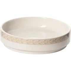 Салатник «Антуанетт» фарфор 100мл D=100,H=25мм белый,олив.