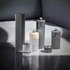 Мельница для соли «Лайн» бук,алюмин. ,H=18см белый,св. дерево, изображение 2