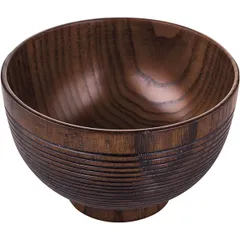 Miso tureen wood D=125,H=80mm brown.