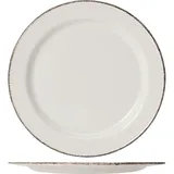 Тарелка «Браун Дэппл» мелкая фарфор D=20см белый,коричнев.