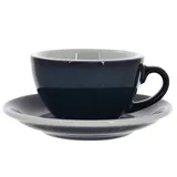 Кофейная пара «Эгг» фарфор 200мл D=95/145,H=55,L=115мм тем.син.