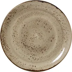 Plate “Craft Porcini” small  porcelain  D=30, H=2cm  beige.