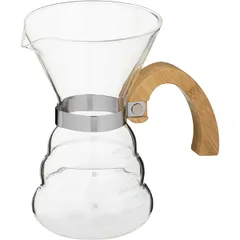 Воронка (пуровер) с сервером стекло,сталь нерж. 400мл D=12,H=17,5см прозр., изображение 2