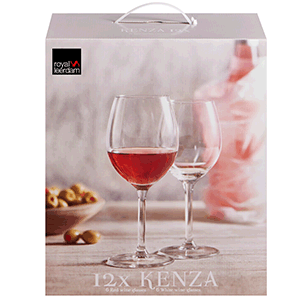 Набор бокалов для вина «Кенза»[12шт] стекло 400мл прозр.