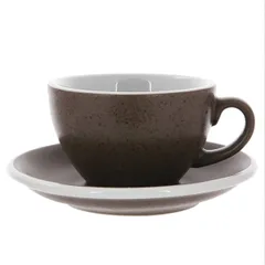 Кофейная пара «Эгг» фарфор 200мл D=95/145,H=55,L=115мм граф.