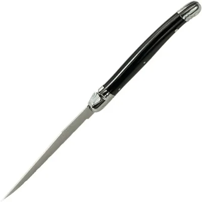 Нож для стейка сталь нерж.,пластик ,L=23/11см металлич.,черный, изображение 2