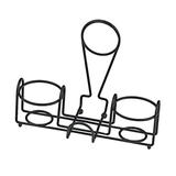 Подставка для набора для специй металл ,H=15,2,L=10,2см серебрян.