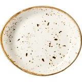 Тарелка пирожковая «Крафт Вайт» фарфор ,H=20,L=155,B=130мм белый,коричнев.