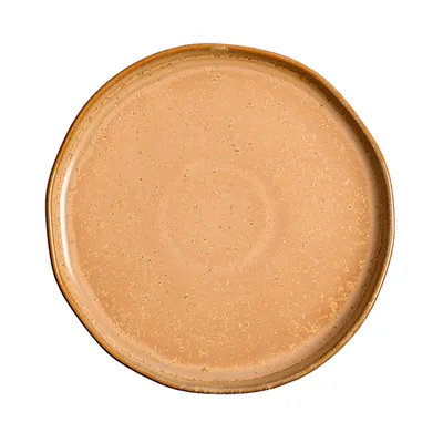 Тарелка «Эггшелл Нейчер» с бортом фарфор D=18,H=2см коричнев.