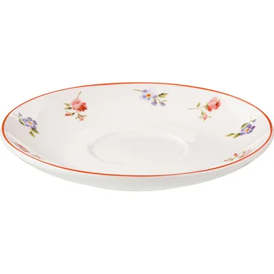Набор посуды «Поэма Камарг» чайная пара (чашка + блюдце)[4шт] фарфор 260мл D=9/15,H=7см белый,розов., изображение 3