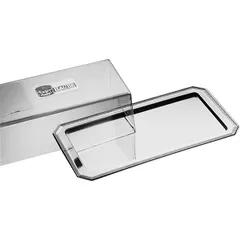 Tray with lid  stainless steel, polystyrene , L=35, B=19cm