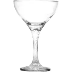 Champagne saucer “Twist” glass 280ml D=10.5,H=16cm clear.