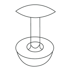 Press for making tartlets  plastic , L=90, B=62mm  white