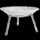 Емкость фуршетная «Вайт Сатин» на металлической подставке стекло,сталь D=80,H=30см прозр.,металлич.