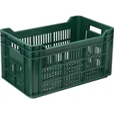 Ящик для продуктов перфорированный (от -18 до +50°C) полиэтилен 40л ,H=26,4,L=50,B=30см зелен.