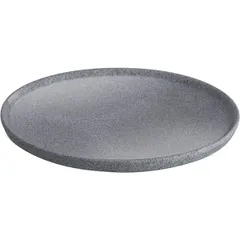 Dish “Granite” with side  porcelain  D=24cm  gray