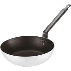 Frying pan aluminium,teflon D=200,H=60,L=365mm black,silver.