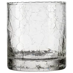 Old fashion “Crackle” glass 200ml D=75,H=90mm clear.