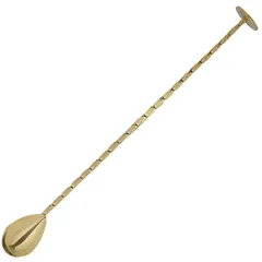 Bar spoon “Probar” with muddler  stainless steel , L=260, B=25mm  gold