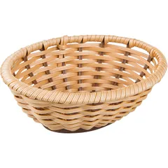 Wicker basket for bread  polyrottan , H=65, L=185, B=145mm  gold