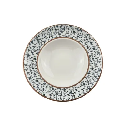 Тарелка глубокая «Калиф» фарфор 450мл D=27см белый,синий